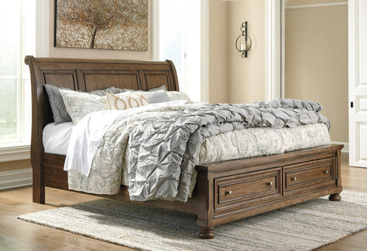 Flynnter Sleigh Bed with Storage