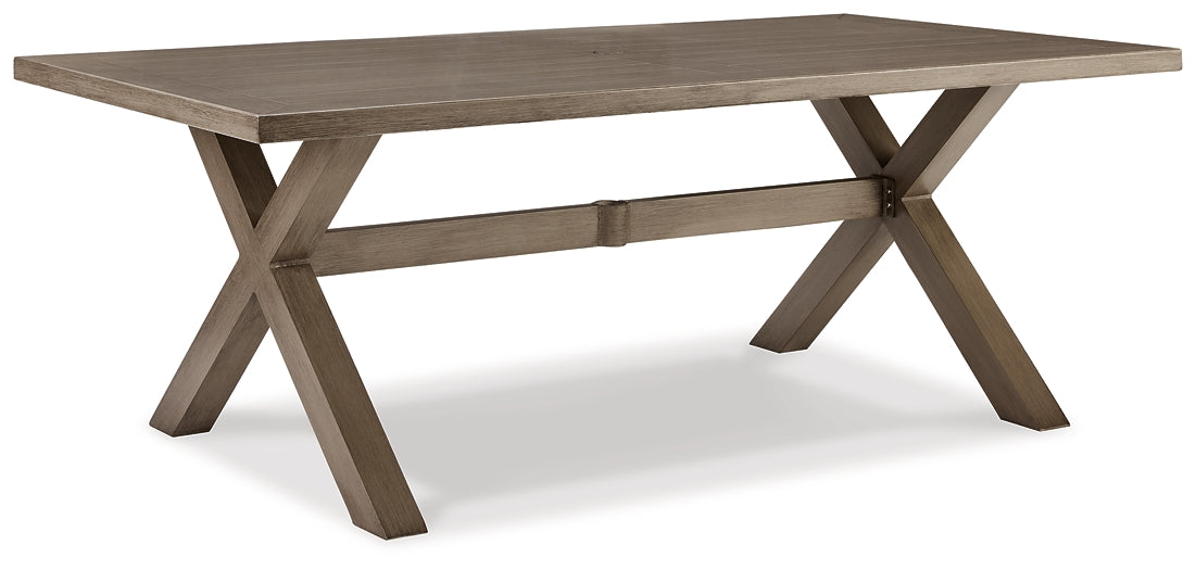 Beach Front RECT Dining Table w/UMB OPT