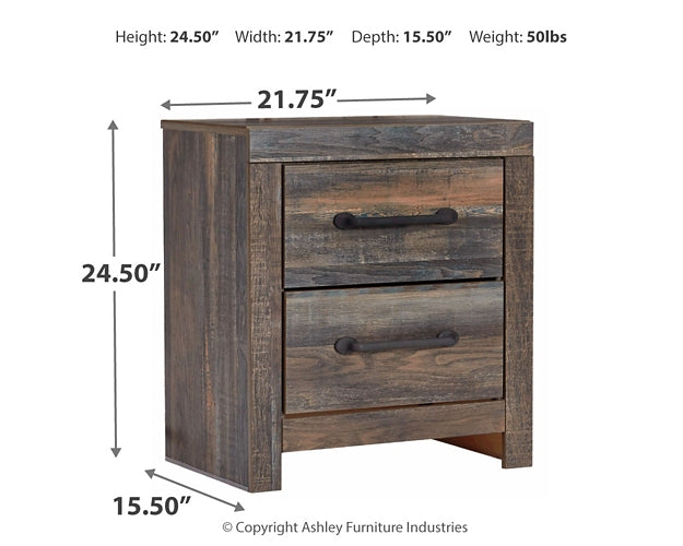 Drystan  Panel Bed With Nightstand