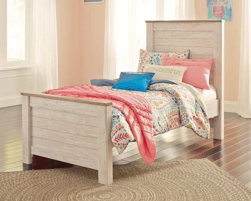 Willowton  Panel Bed With Nightstand