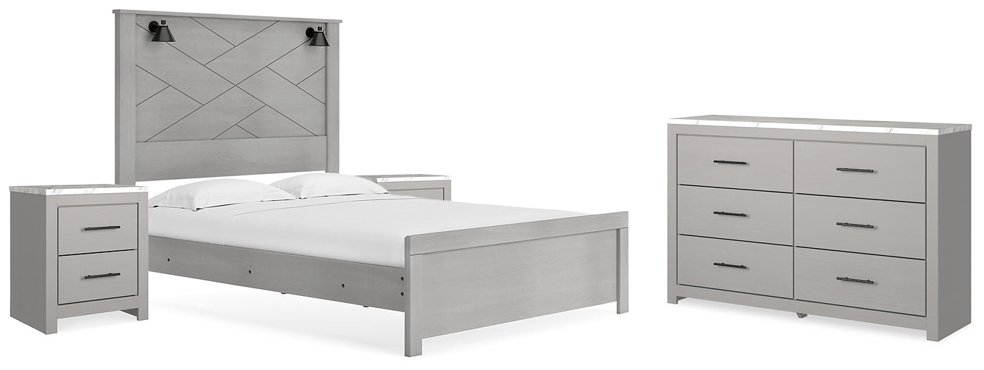 Cottonburg Queen Panel Bed with Dresser and 2 Nightstands