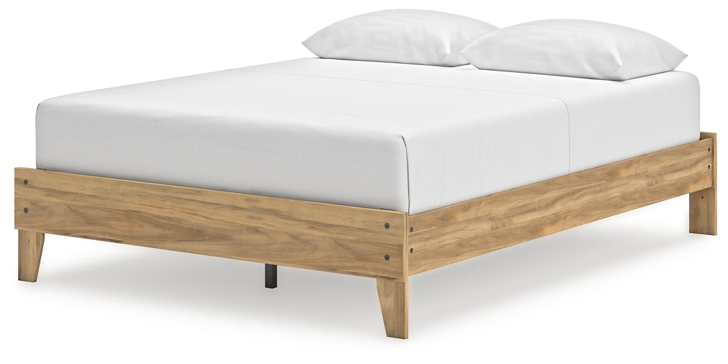 Bermacy Queen Platform Bed with Dresser and 2 Nightstands