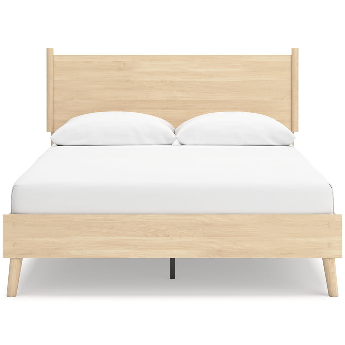 Cabinella Queen Platform Panel Bed with 2 Nightstands