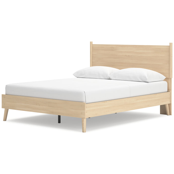 Cabinella Queen Platform Panel Bed with 2 Nightstands