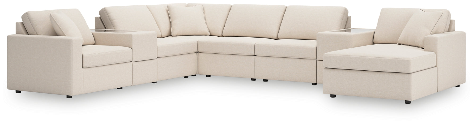 Modmax 8-Piece Sectional with Chaise and Storage Consoles