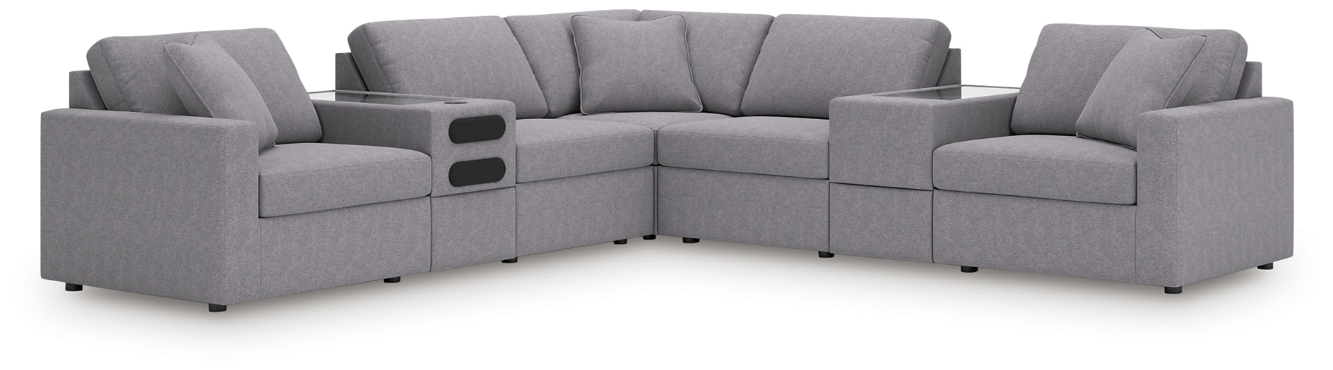 Modmax 7-Piece Balanced Sectional with Audio and Storage Consoles