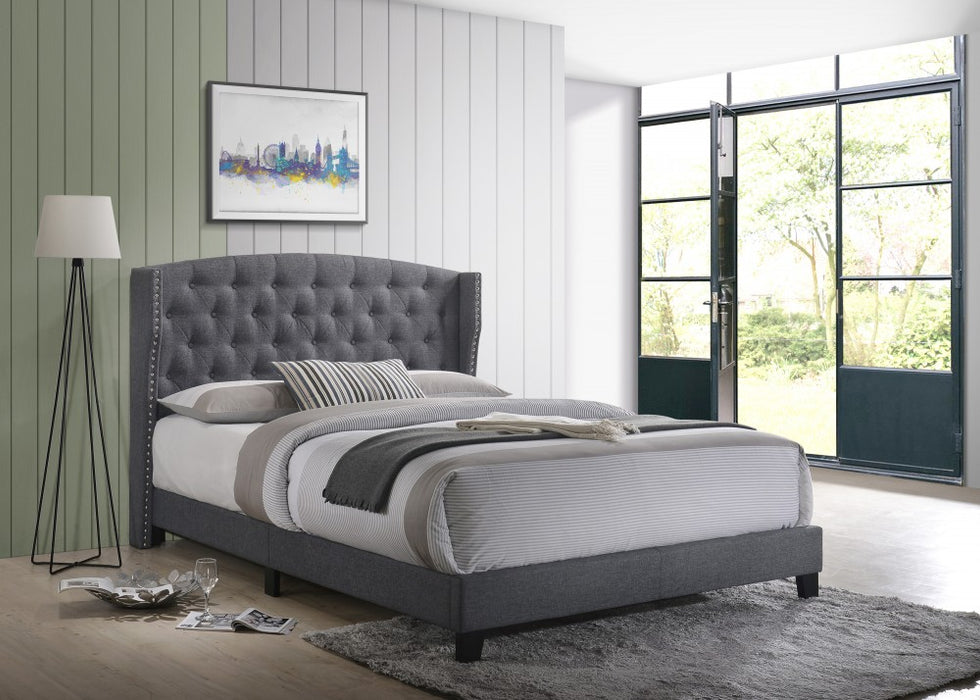 Eva-Grey Queen Platform Bed