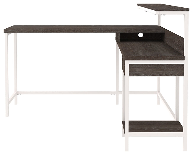 Dorrinson L-Desk with Storage.