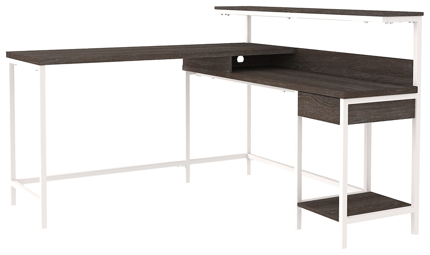 Dorrinson L-Desk with Storage.