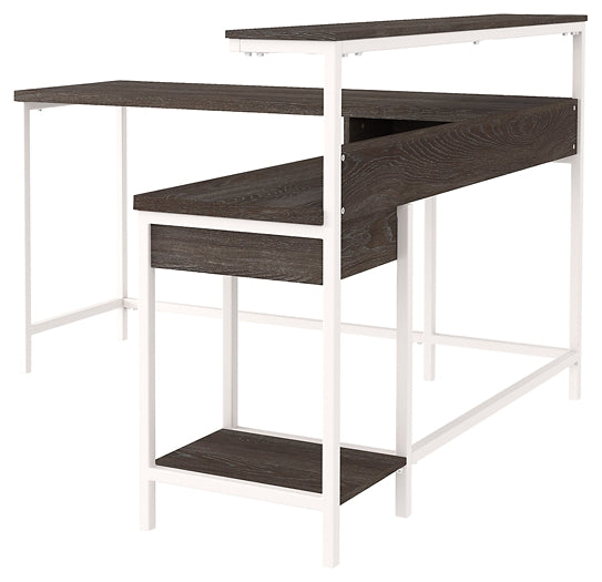 Dorrinson L-Desk with Storage.