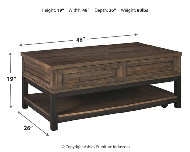 Johurst LIFT TOP COCKTAIL TABLE.