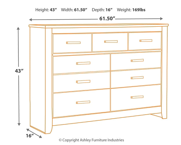 Brinxton King Panel Bed with Dresser