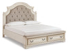 Realyn King Upholstered Bed with Dresser.