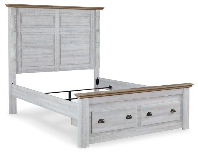 Haven Bay Queen Panel Storage Bed with Dresser, Chest and 2 Nightstands