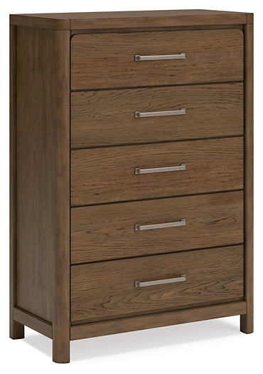 Cabalynn California King Panel Bed with Storage with Mirrored Dresser, Chest and 2 Nightstands